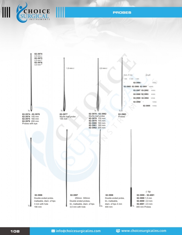 Suture Instruments, Needle, Probes, Applicators, Pocket Instruments Set